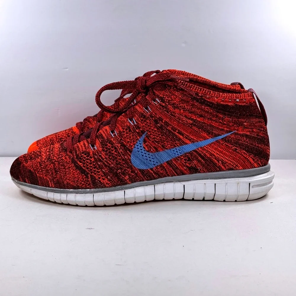 Nike Free Flyknit Chukka Cinnamon University Red Mens 10.5 639700-601